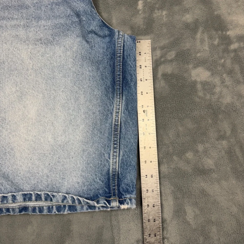 Bershka Denim Shorts Womens US 34 Blue‎ High Rise Loose Y2K Jean Shorts